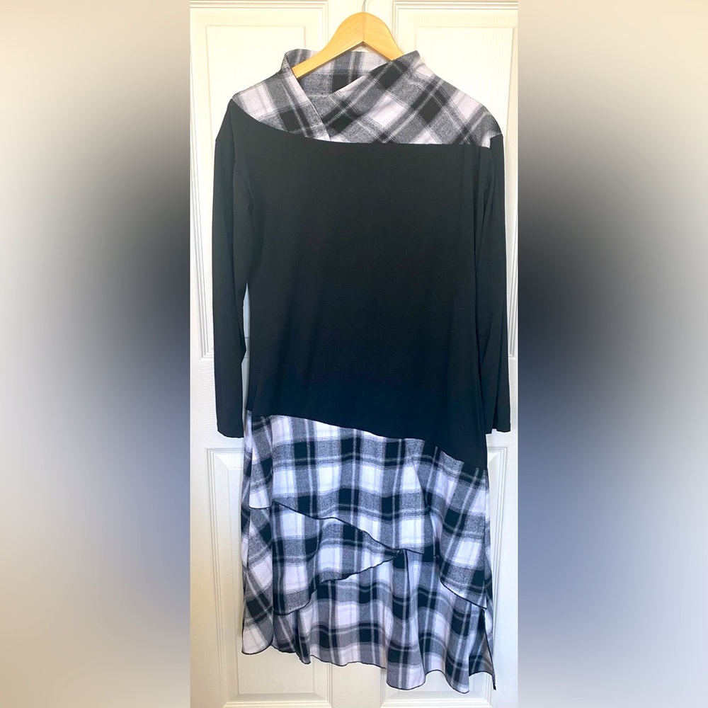 Black & Grey Print Dress